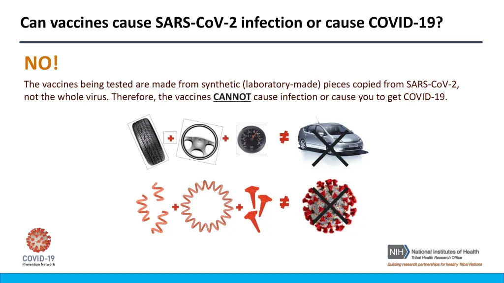 can vaccines cause sars cov 2 infection or cause