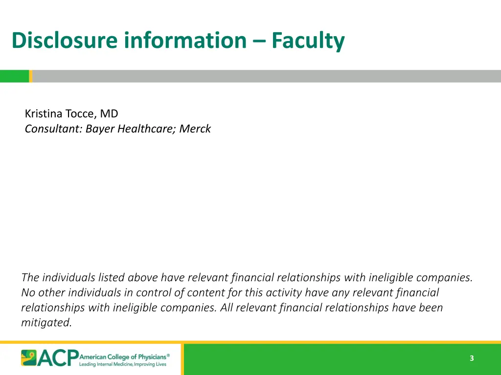 disclosure information faculty