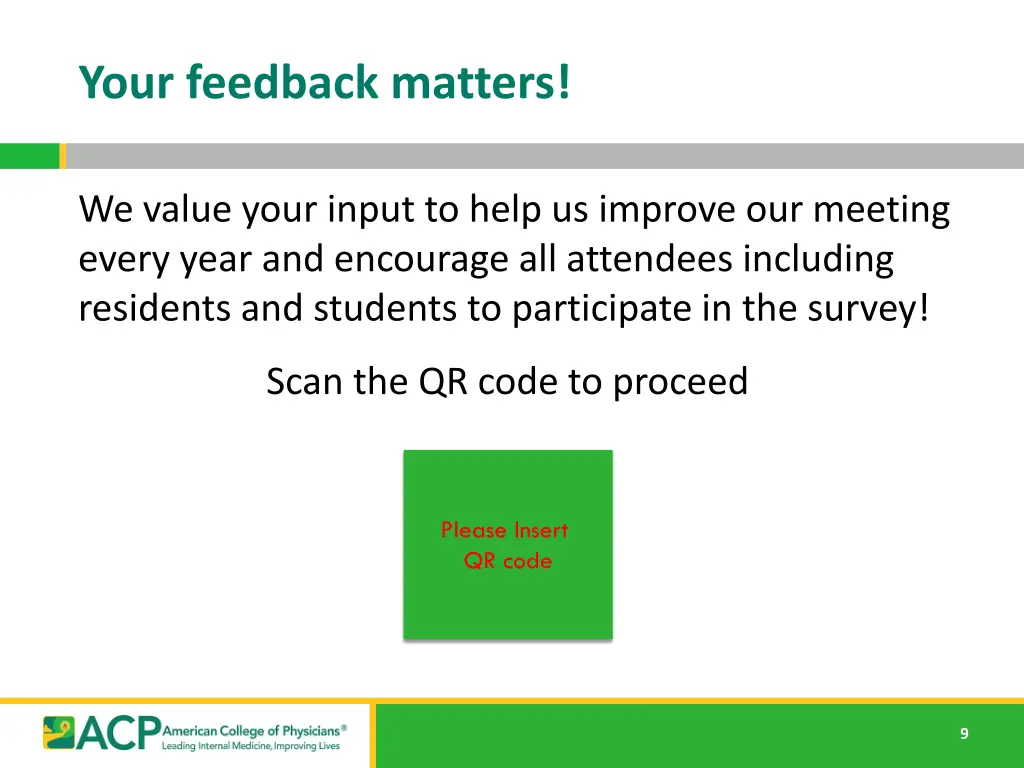 your feedback matters