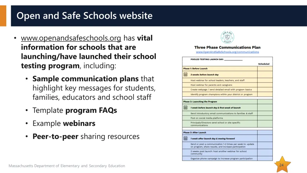 open and safe schools website