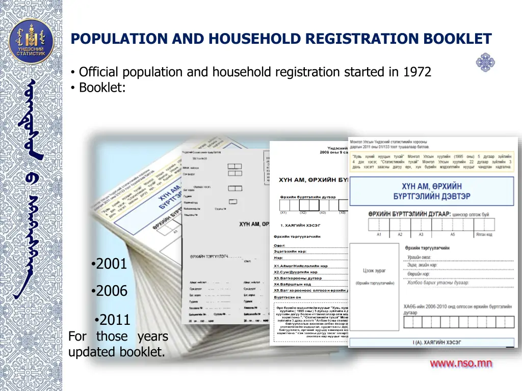 population and household registration booklet