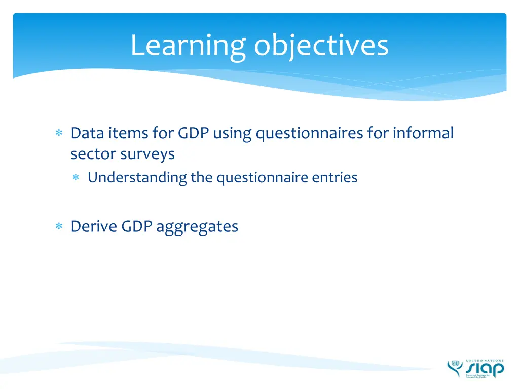 learning objectives