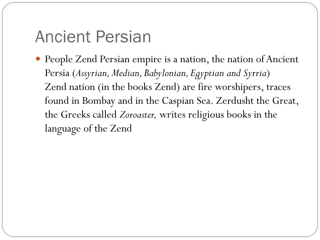 ancient persian