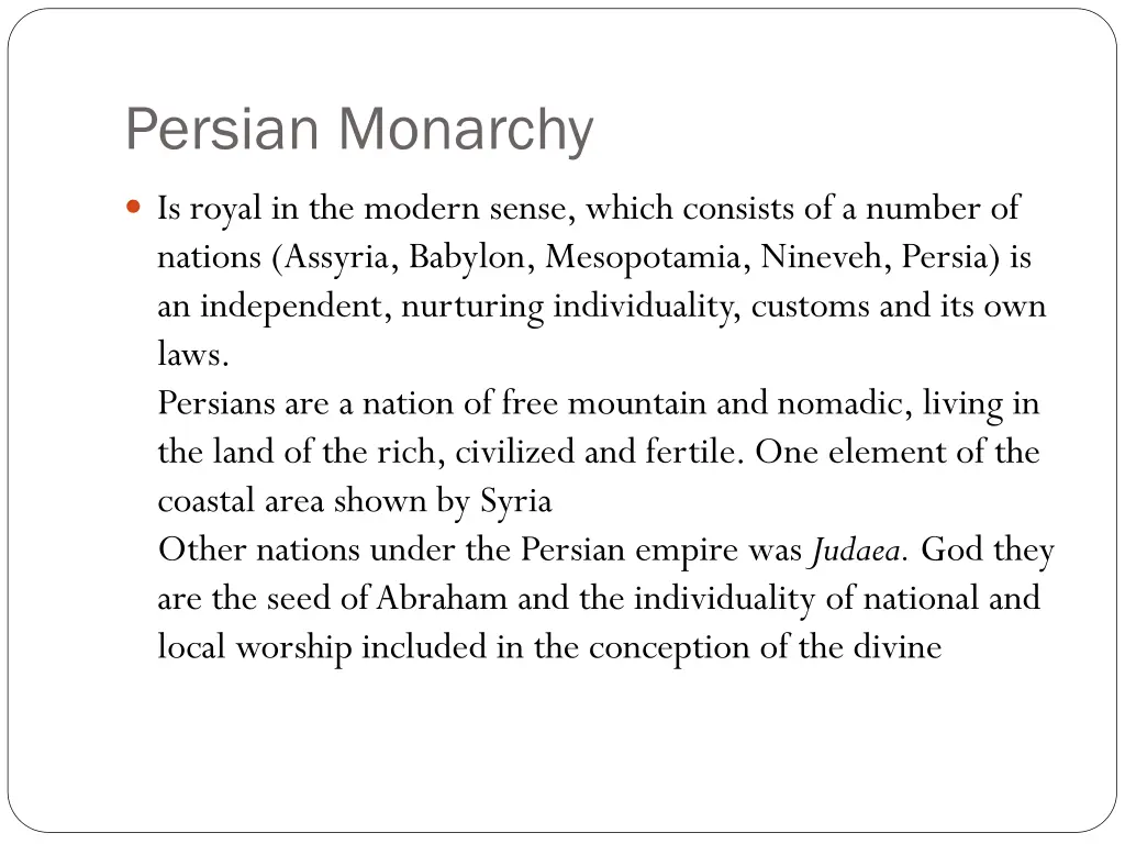 persian monarchy