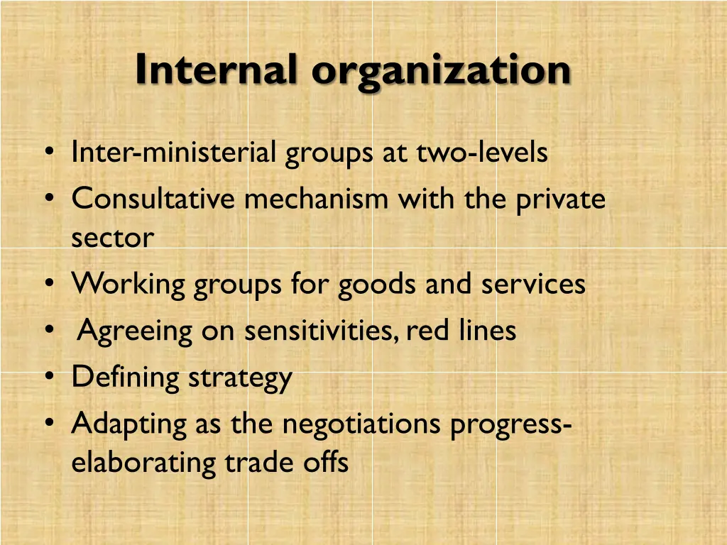 internal organization