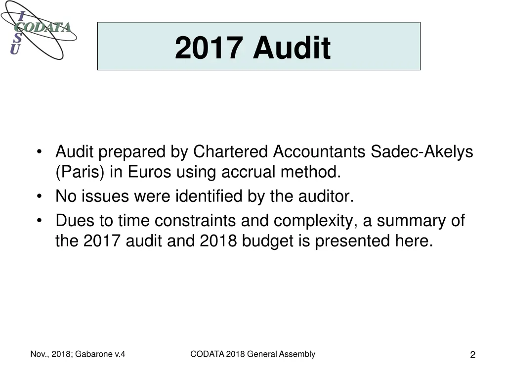 2017 audit