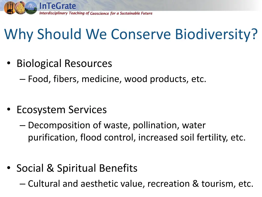 why should we conserve biodiversity