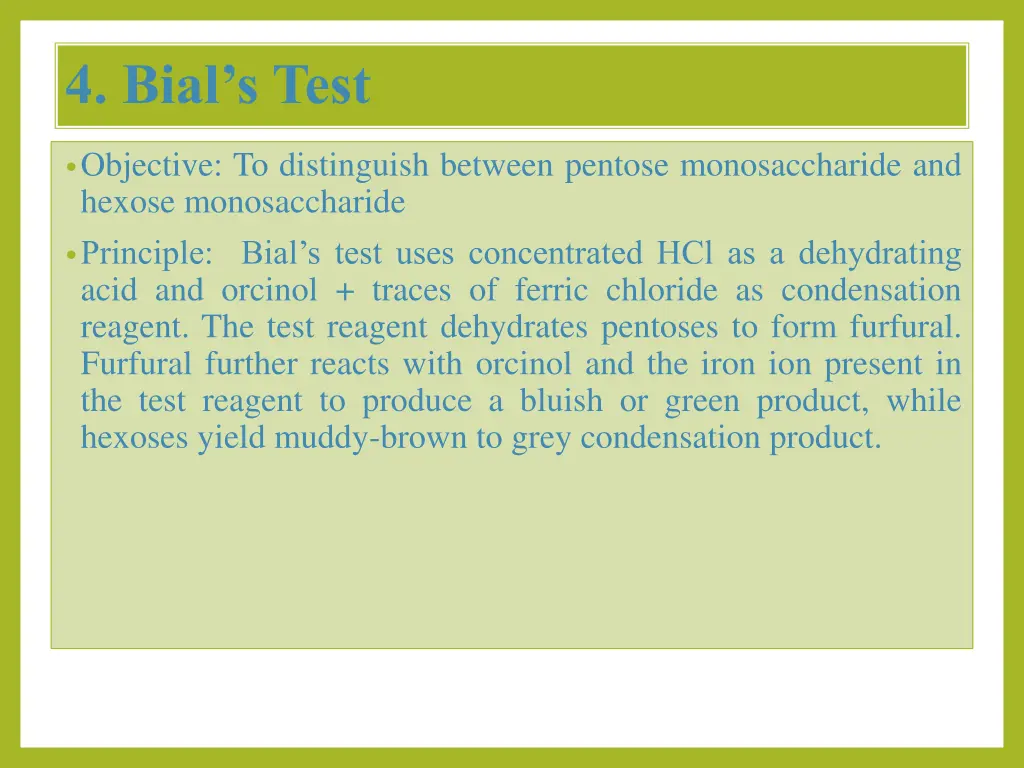 4 bial s test