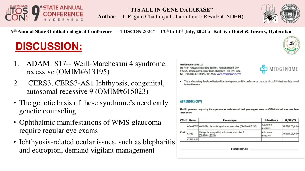 its all in gene database author dr ragam 3