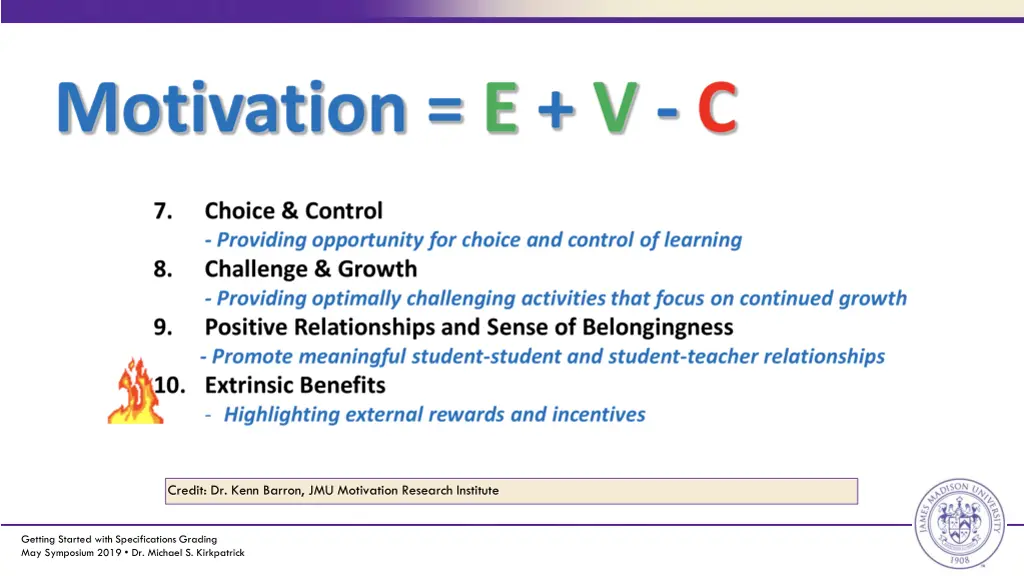 credit dr kenn barron jmu motivation research