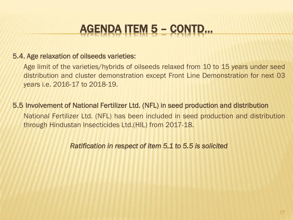 agenda item 5 agenda item 5 contd