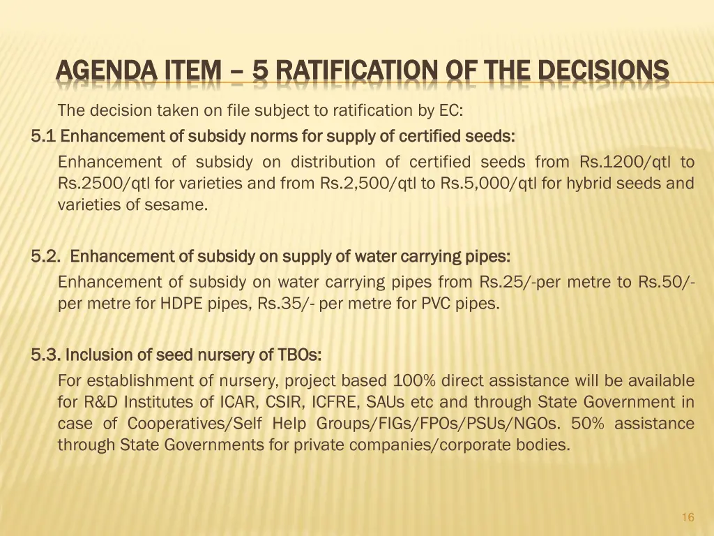 agenda item agenda item 5 ratification