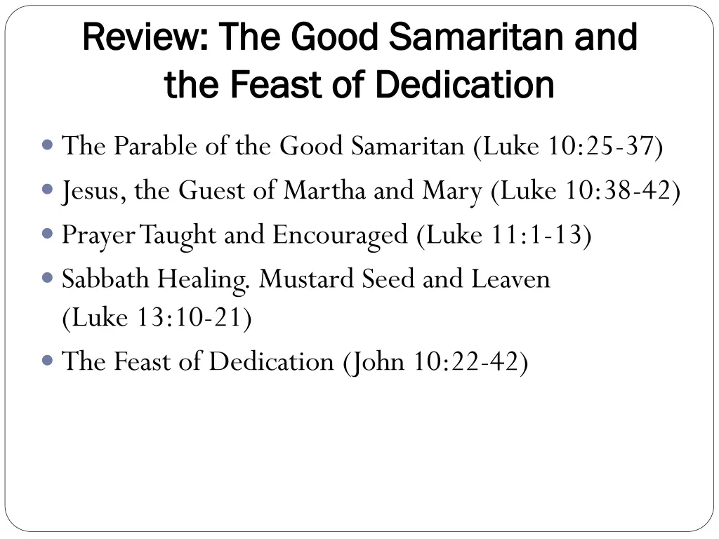 review the good samaritan and review the good