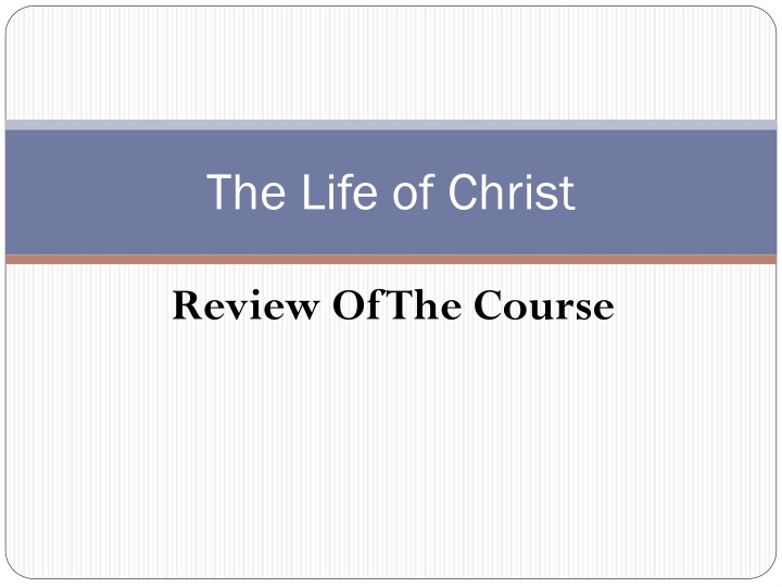 the life of christ