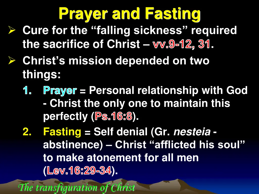 prayer and fasting cure for the falling sickness