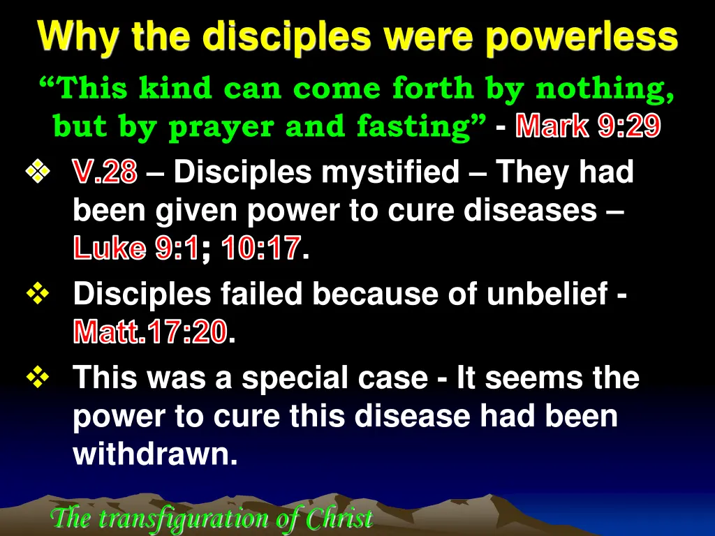 why the disciples were powerless this kind