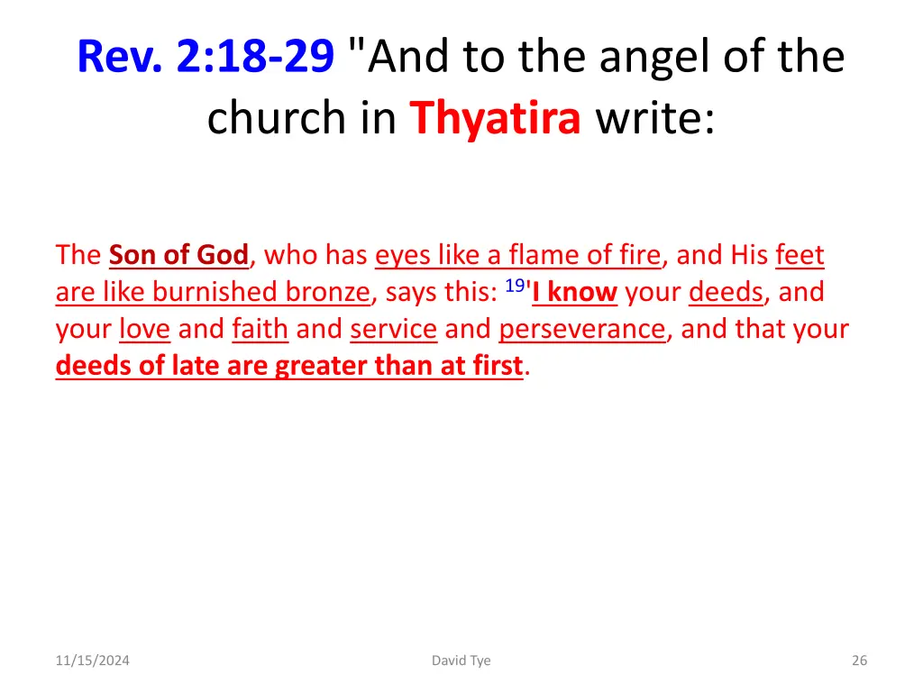 rev 2 18 29 and to the angel of the church 1