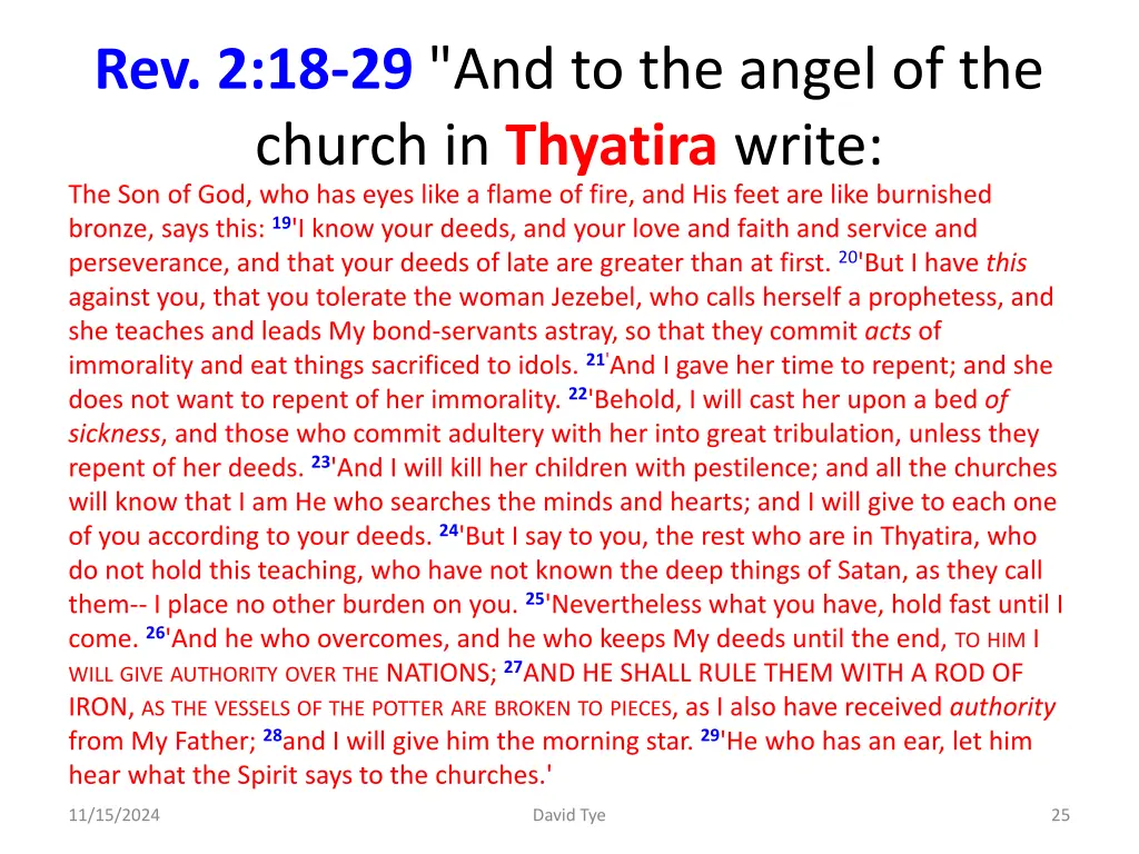 rev 2 18 29 and to the angel of the church