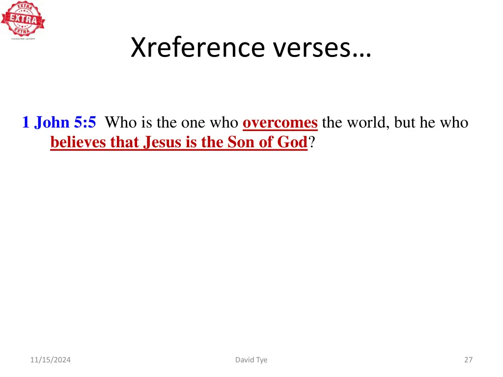 xreference verses