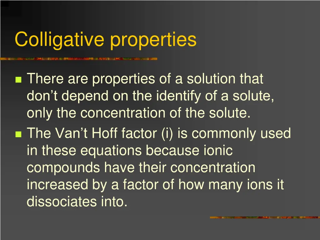 colligative properties 1