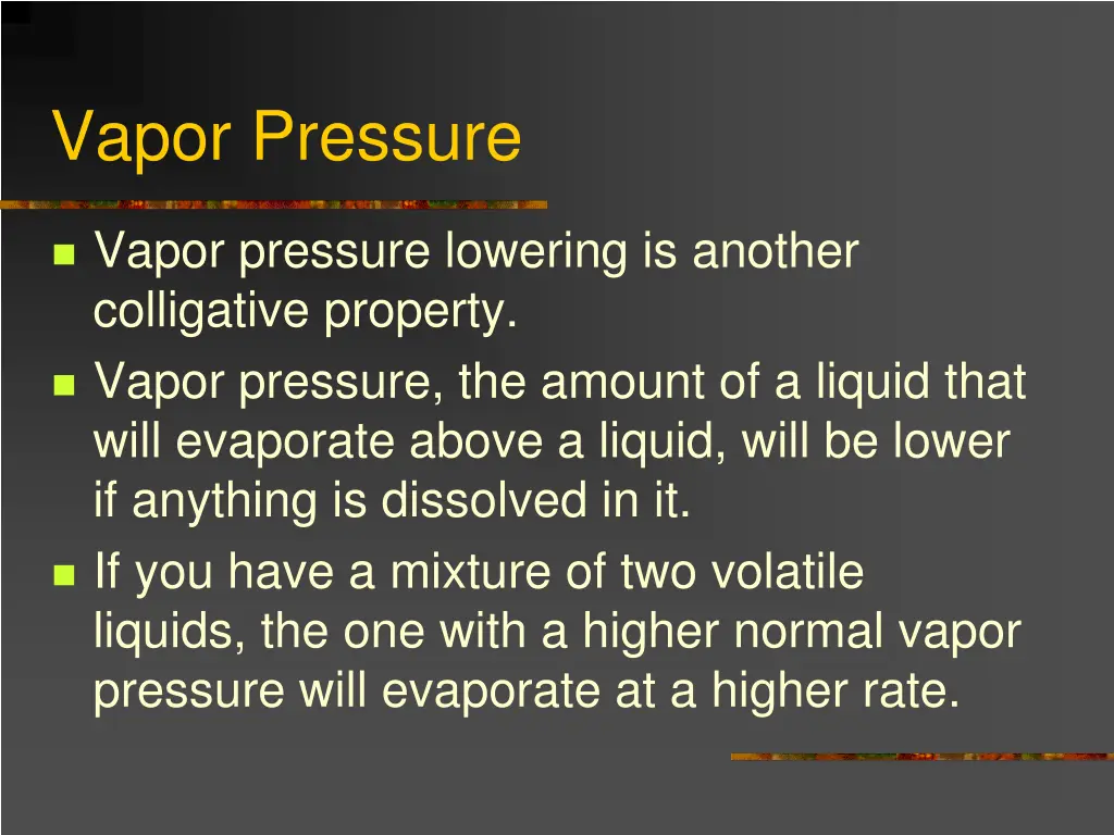 vapor pressure