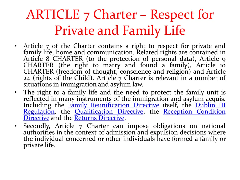 article 7 charter respect for private and family