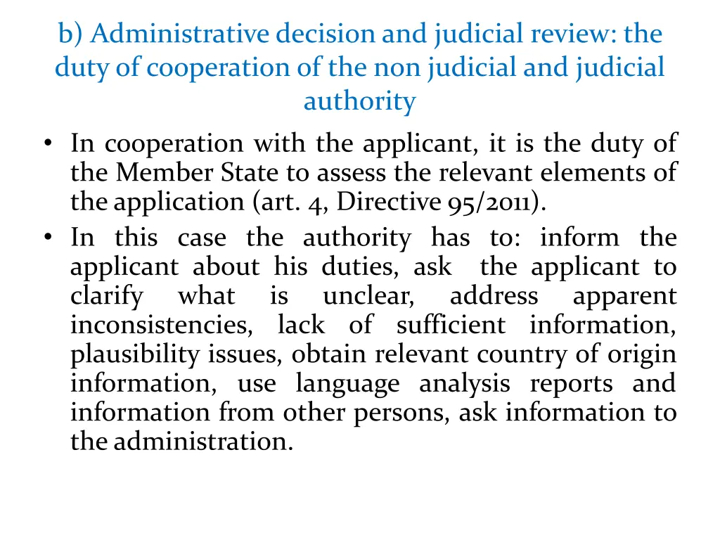 b administrative decision and judicial review