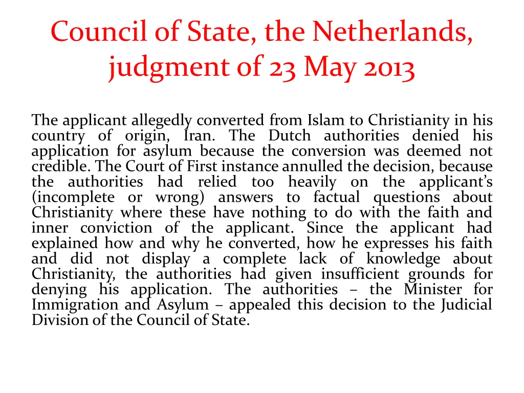 council of state the netherlands judgment