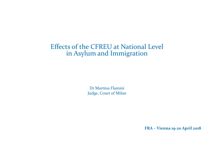 effects of the cfreu at national level in asylum