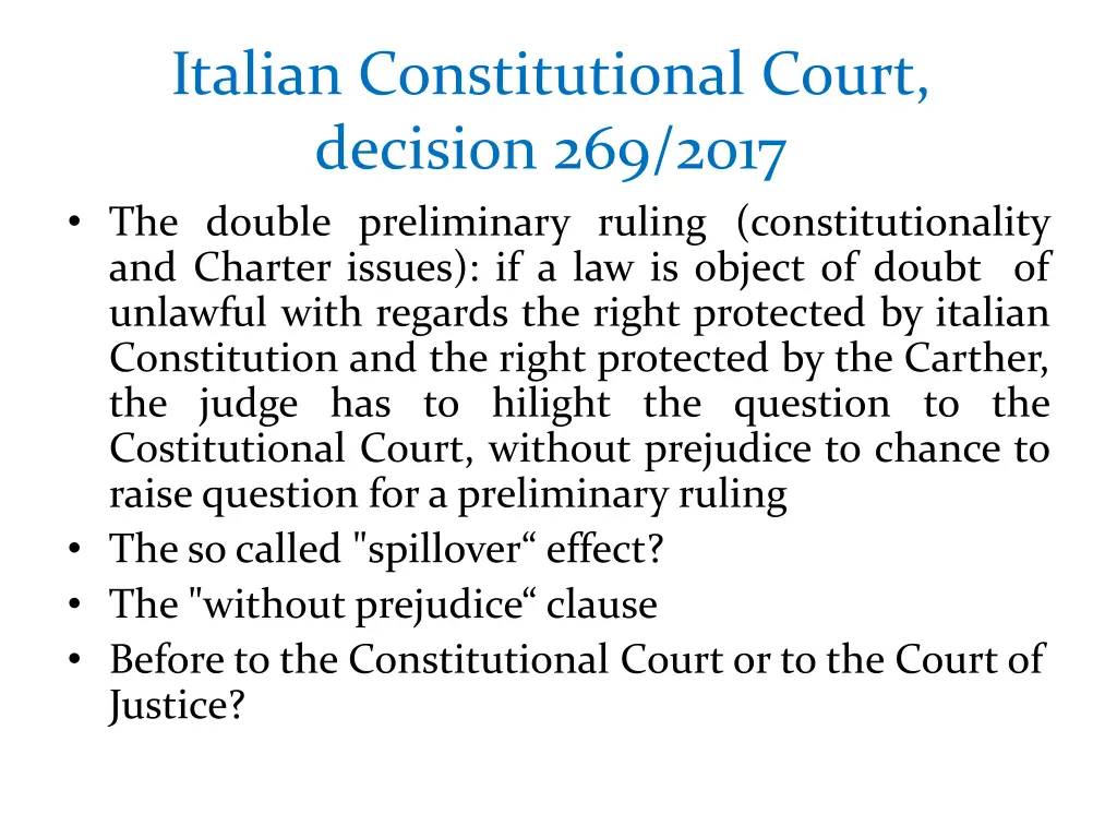 italian constitutional court decision 269 2017