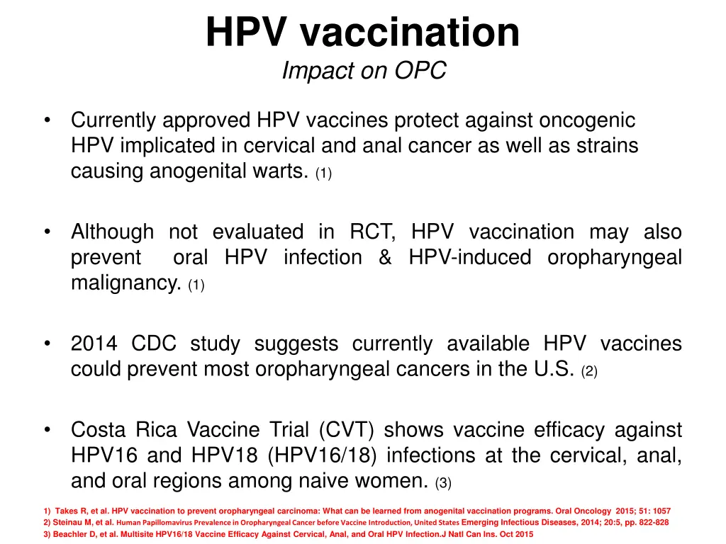 hpv vaccination impact on opc