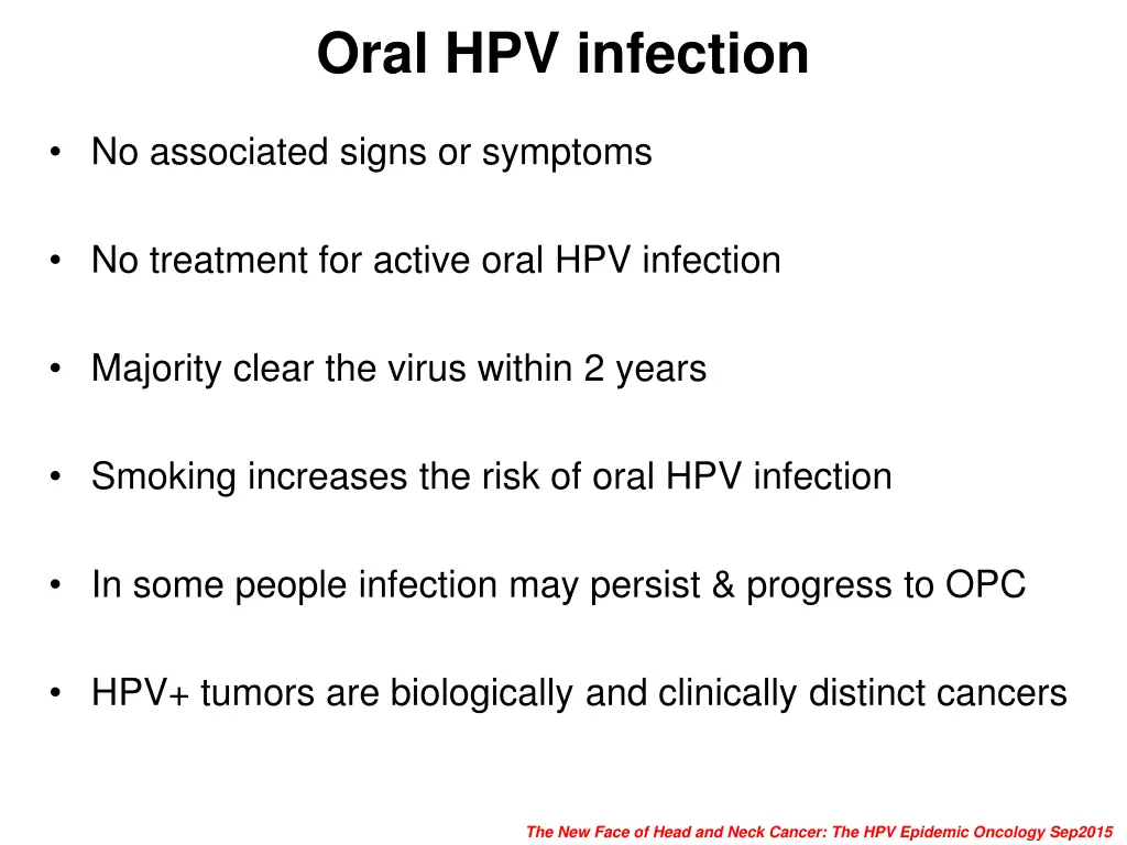 oral hpv infection