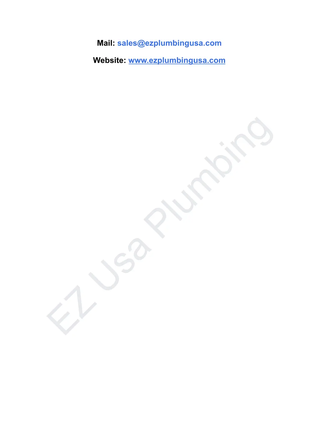 mail sales@ezplumbingusa com