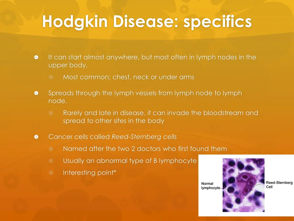 hodgkin disease specifics