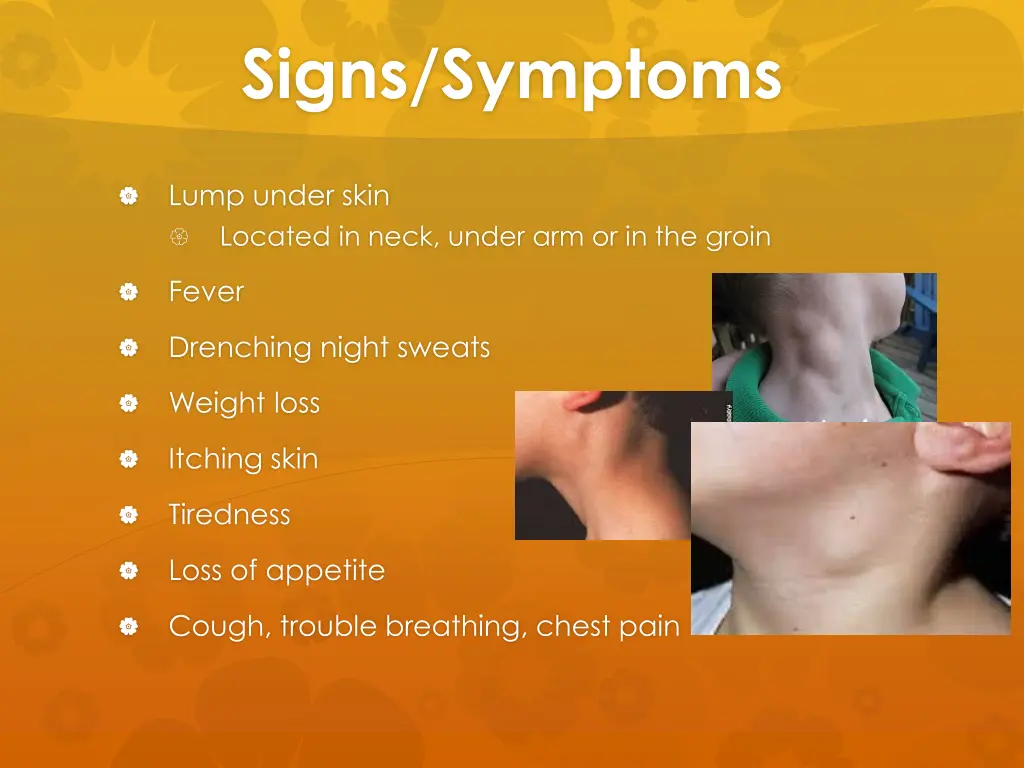 signs symptoms