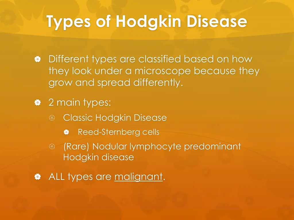 types of hodgkin disease