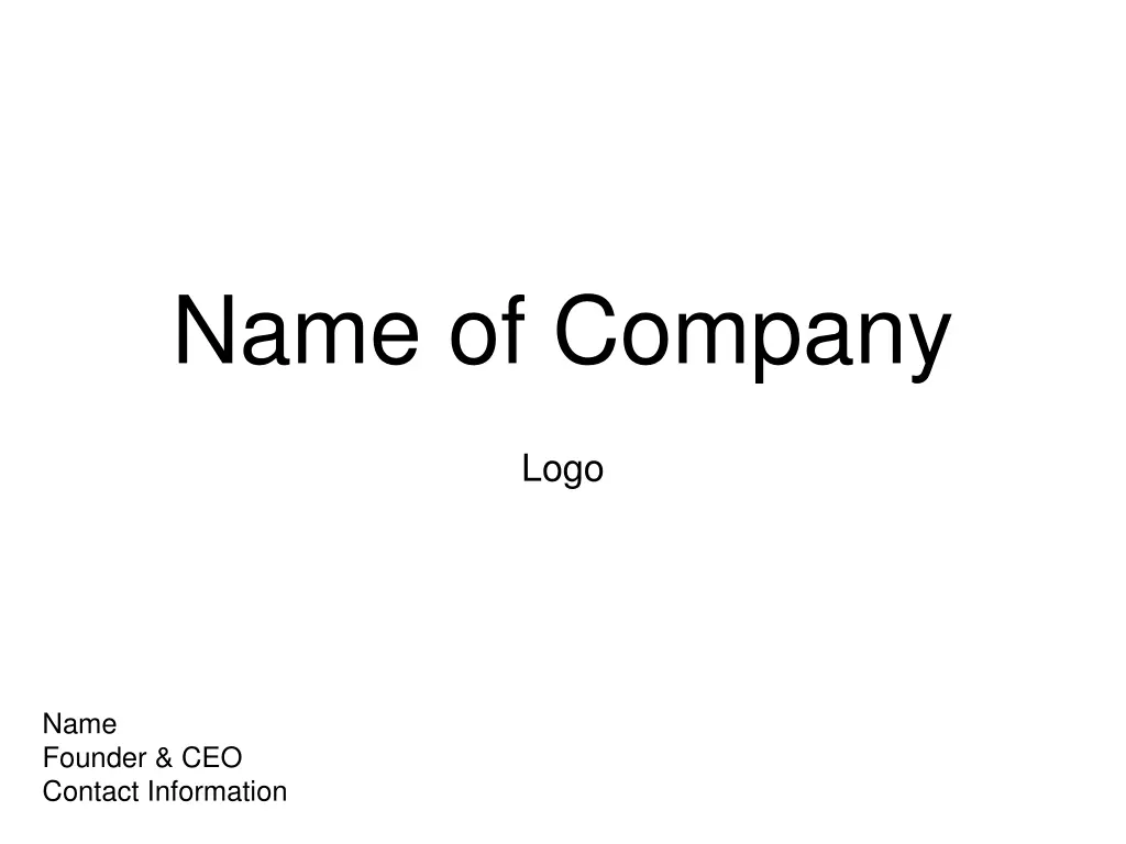 name of company