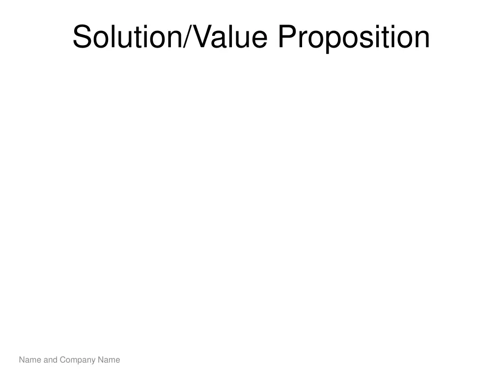 solution value proposition