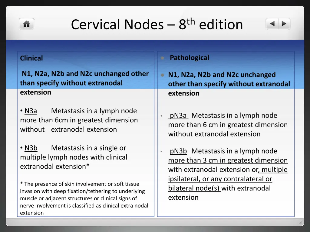 cervical nodes 8 th edition