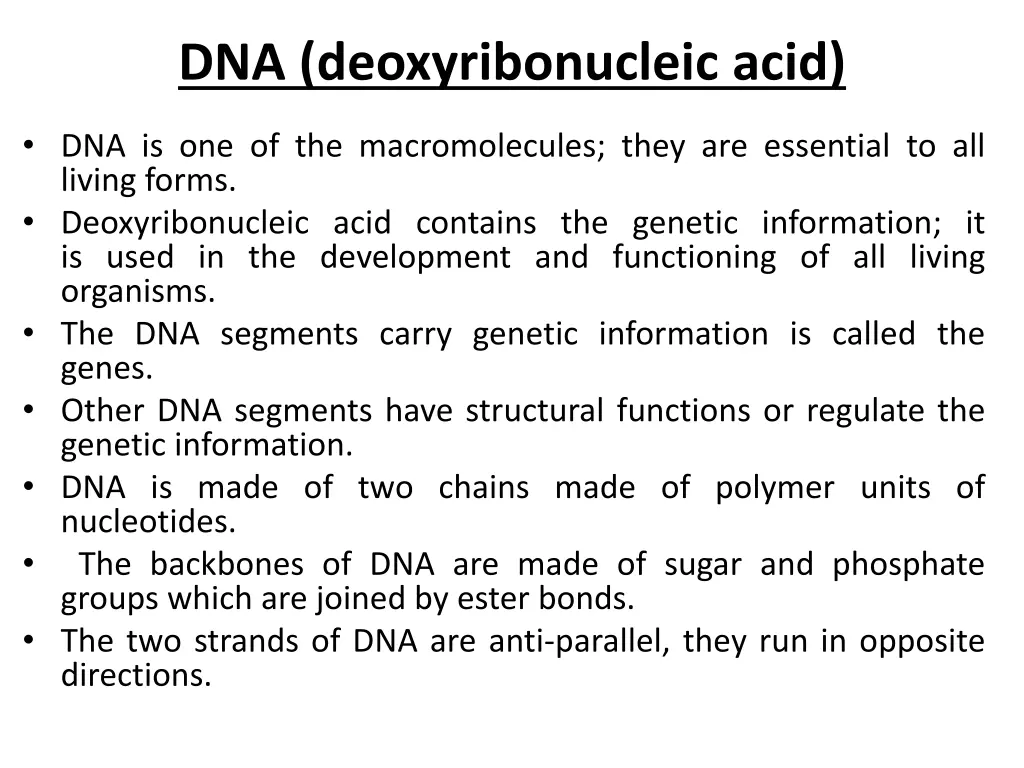 dna deoxyribonucleic acid