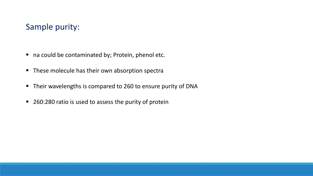 sample purity