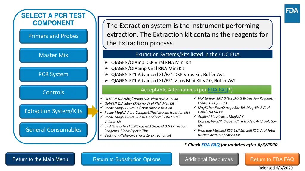 select a pcr test component 5