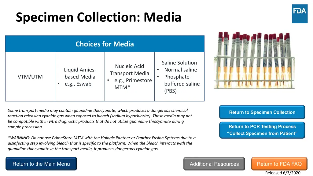 specimen collection media