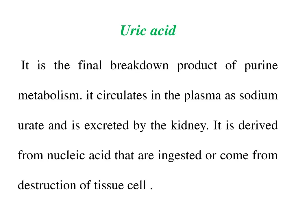 uric acid