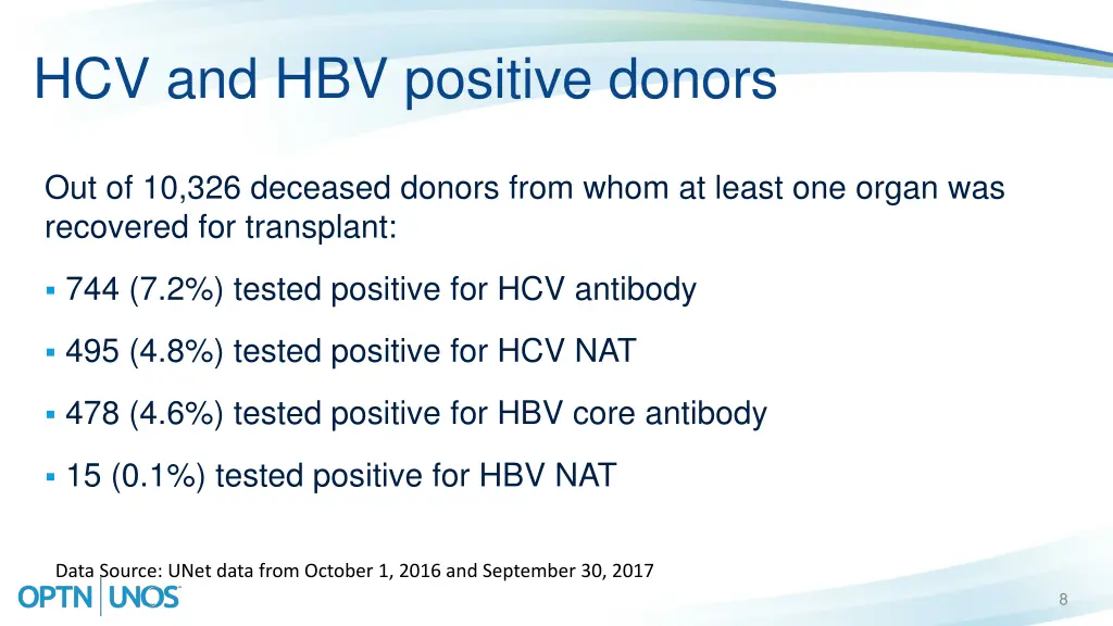 hcv and hbv positive donors