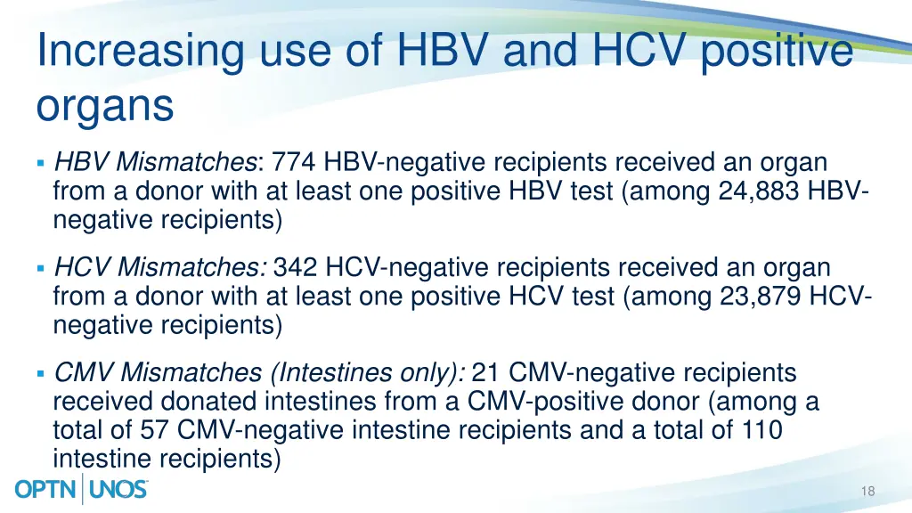 increasing use of hbv and hcv positive organs