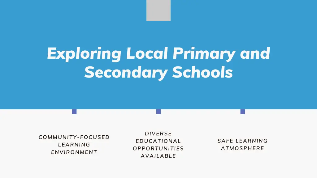 exploring local primary and secondary schools