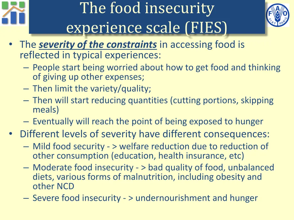 the food insecurity experience scale fies