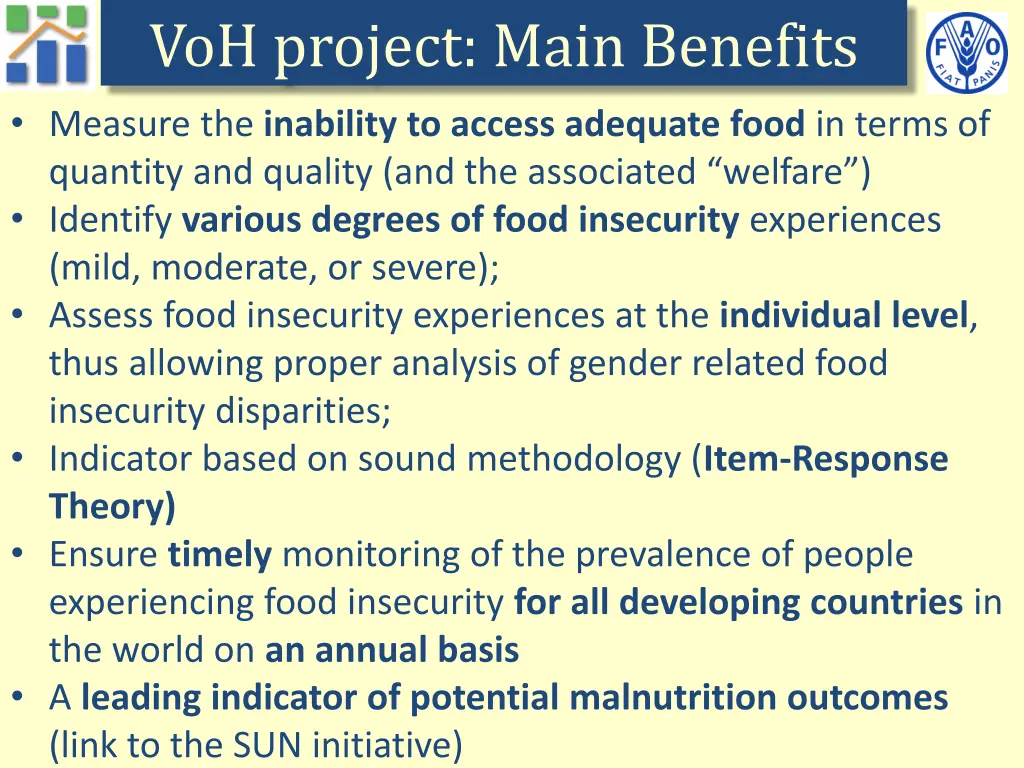 voh project main benefits