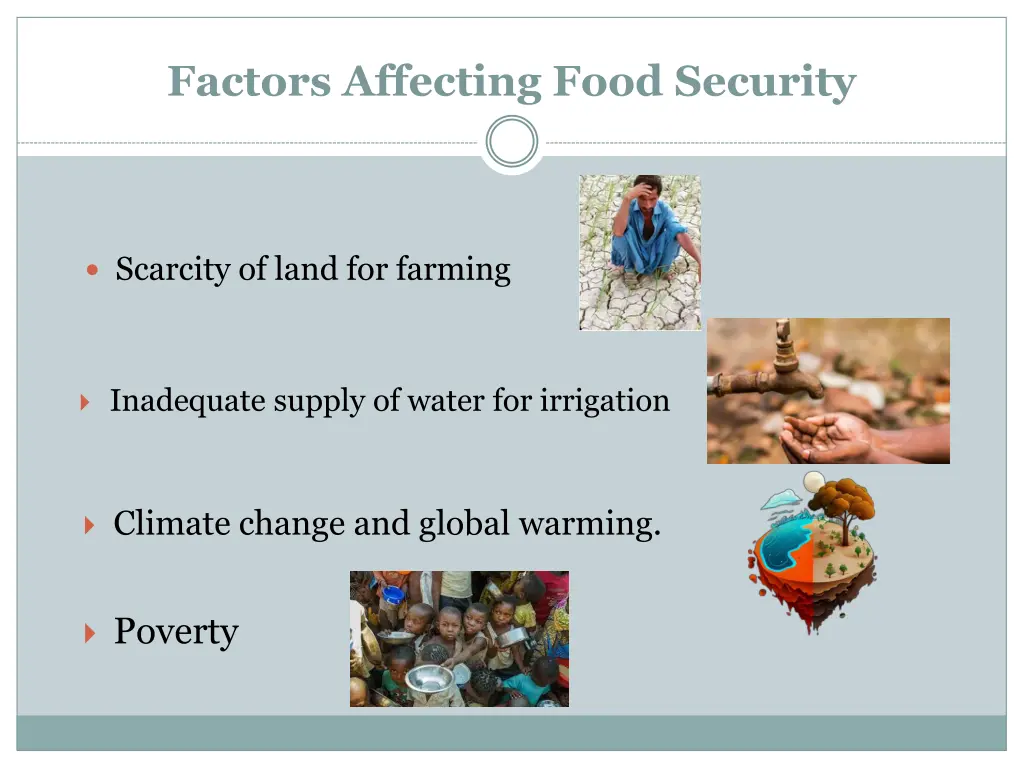 factors affecting food security